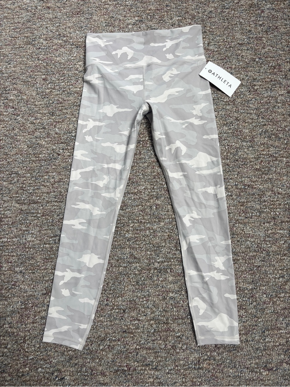 Athleta Gray Camo High-Rise Leggings